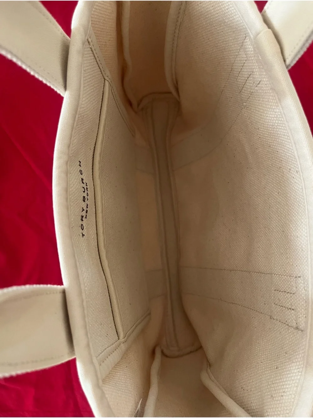 Tory Burch brown logo canvas